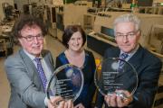 Pictured at the awarding of the ‘InterTradeIreland FUSION Project Exemplar’ are James McCorley, Managing Director of Arbarr Electronics, Dianne Dundas, InterTradeIreland and John Byrne, Institute of Technology, Tallaght.
