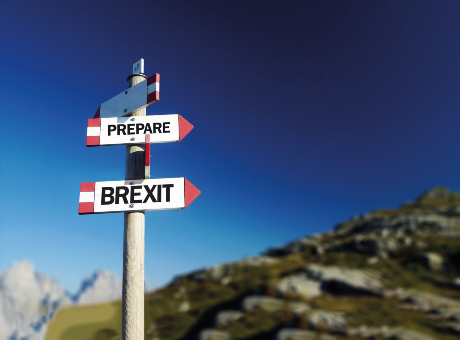 Image showing Prepare for Brexit road sign.